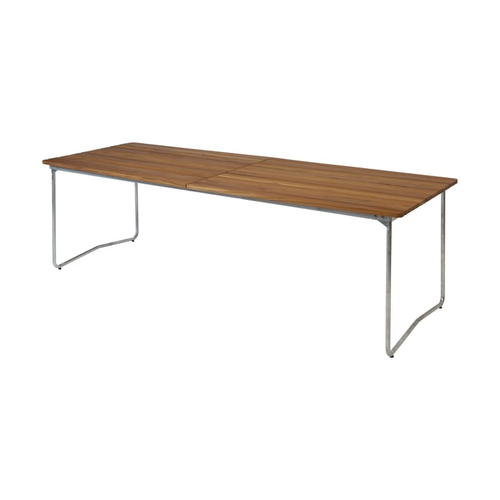 B31 spisebord, Ubehandlet teak - galvaniserte ben Grythyttan Stålmöbler