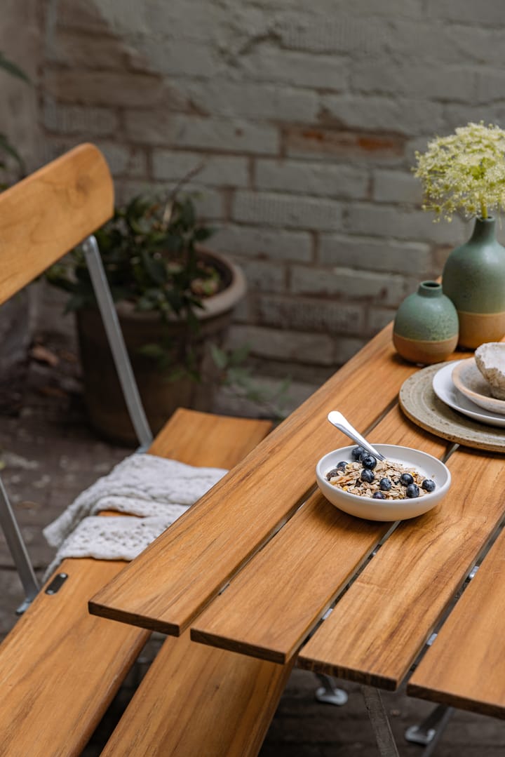 Bryggeribord, Teak-varmgalvanisert stativ Grythyttan Stålmöbler