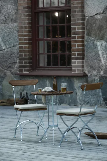Bryggeristol - Teak-varmgalvanisert stativ - Grythyttan Stålmöbler