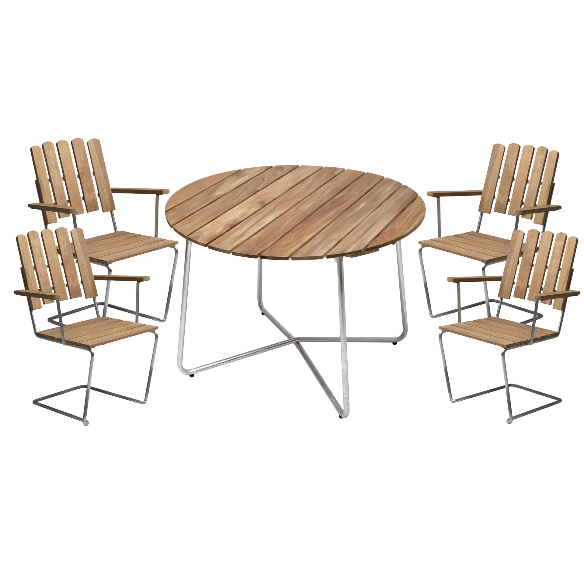Grythyttan spisegruppe ø100 cm - teak,  Grythyttan Stålmöbler