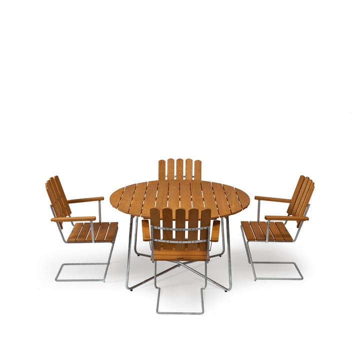 Grythyttan spisegruppe ø120 cm - oljet eik - undefined - Grythyttan Stålmöbler