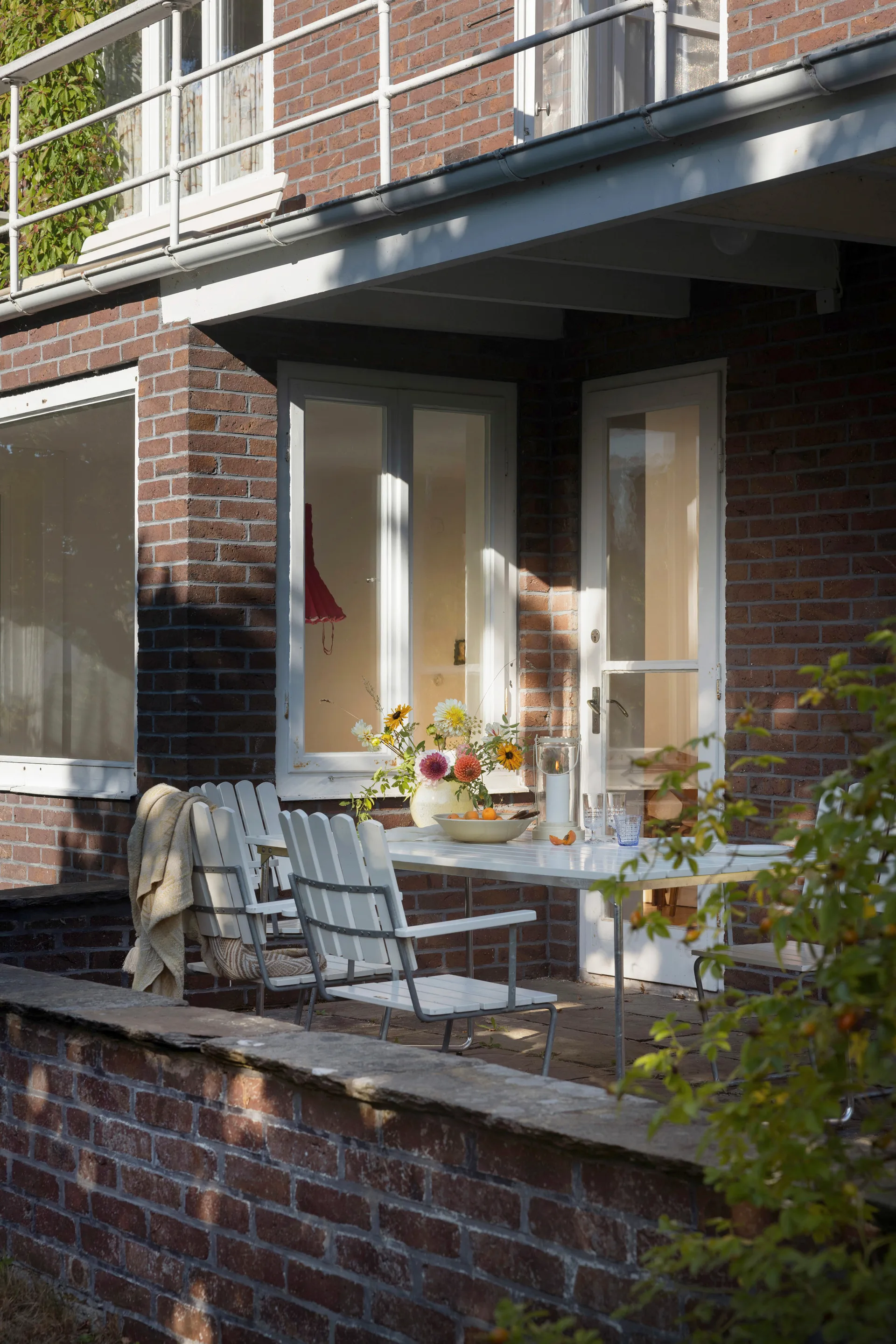 Grythyttan spisegruppe hvit B31 170 cm + 4stk A2 Grythyttan Stålmöbler