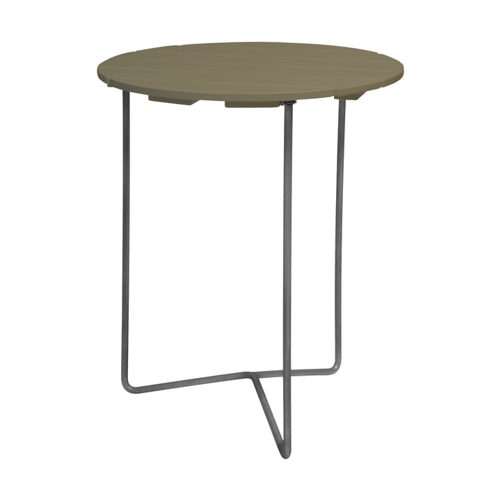Table 6B bord Ø60 cm - Lysegrønn eik-varmgalvanisert stativ - Grythyttan Stålmöbler