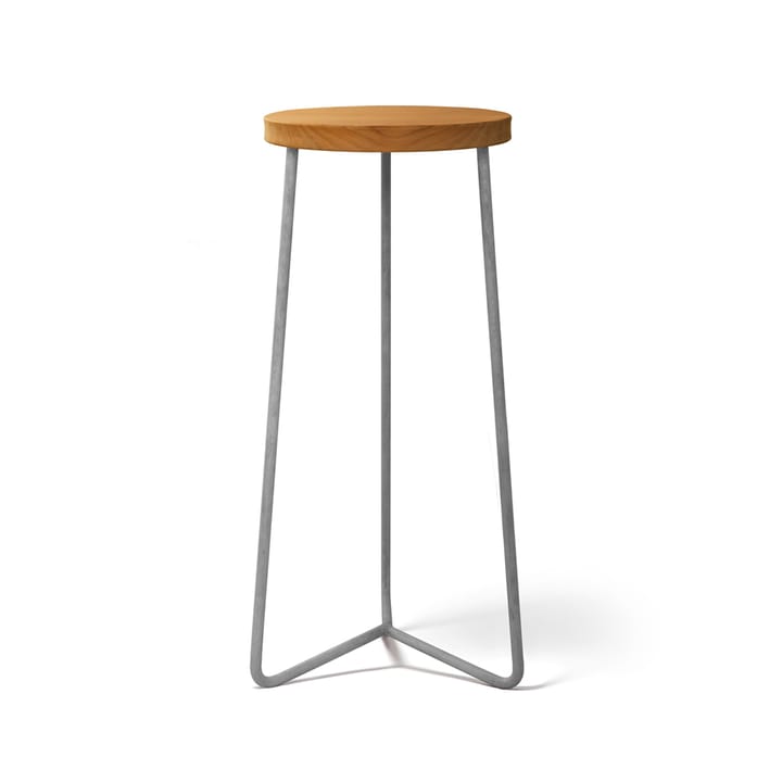 V-1 pall - Teak-63-varmgalvanisert stålstativ - Grythyttan Stålmöbler