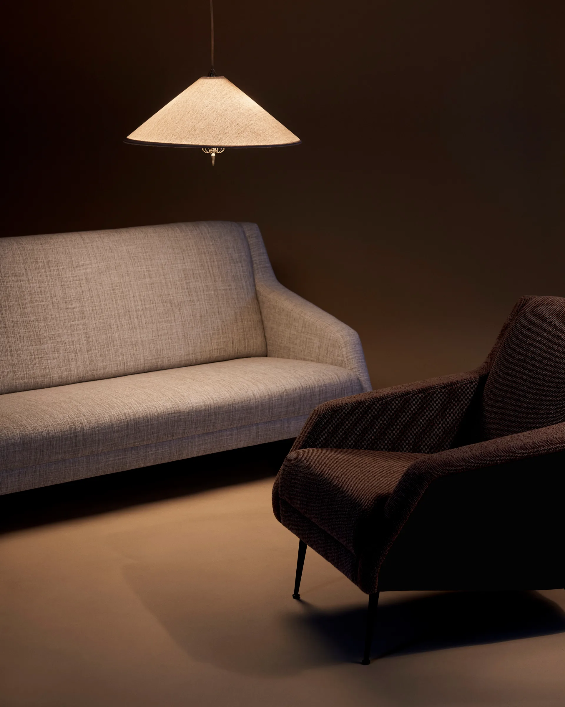 1967 taklampe, Canvas-messing GUBI