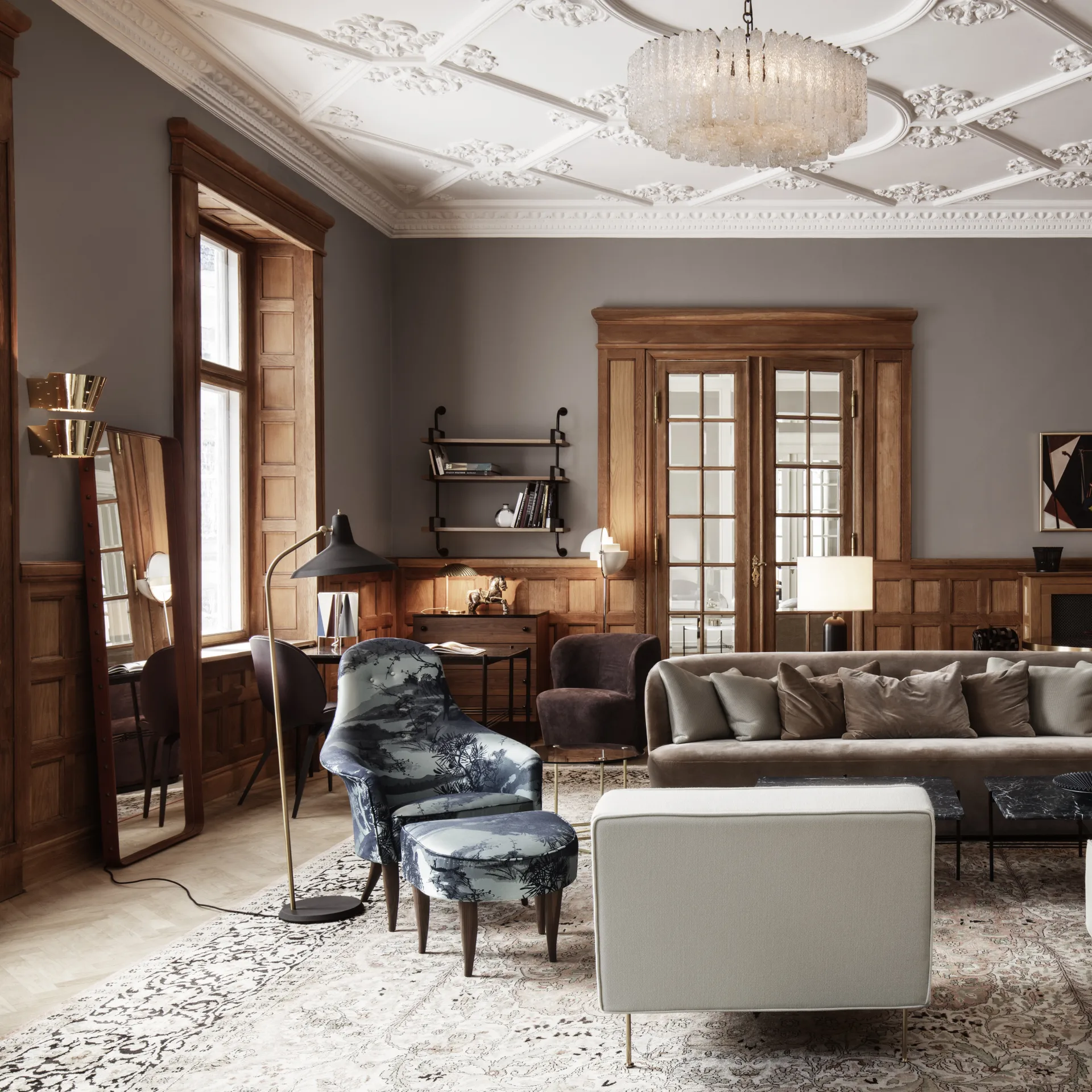 9464 vegglampe, Messing GUBI