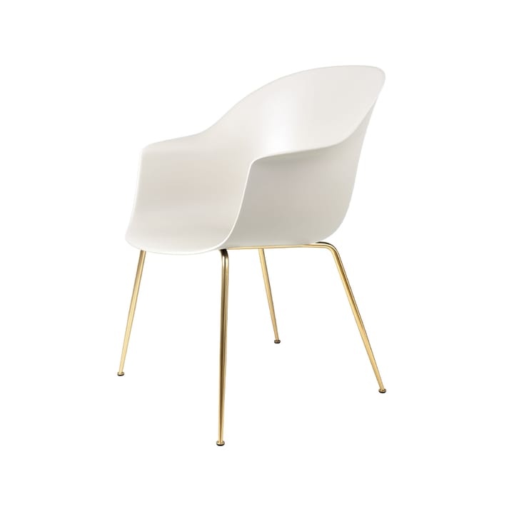 Bat stol - Alabaster white, messingstativ - GUBI