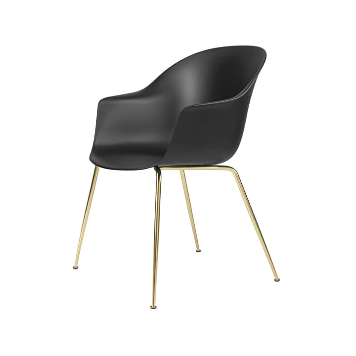 Bat stol - Black, messingstativ - GUBI
