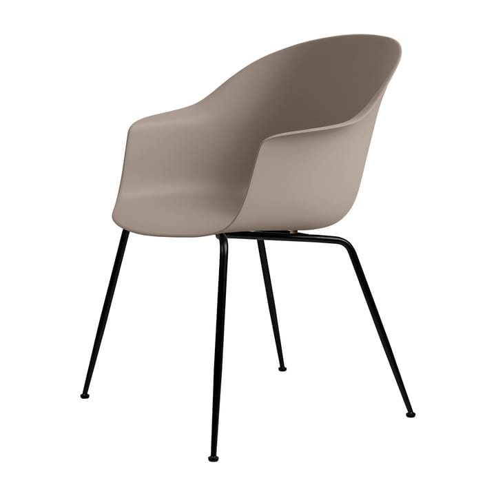 Bat stol plast svarte ben - New Beige - GUBI
