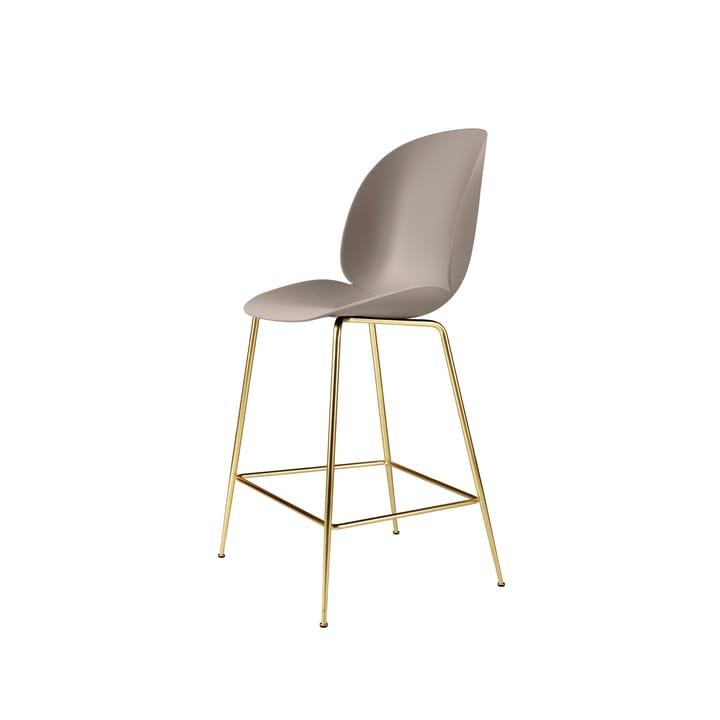 Beetle barstol lav - new beige, messingstativ - GUBI