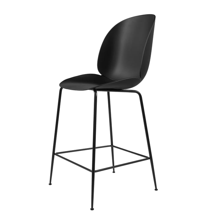Beetle barstol plast svarte bein - svart - GUBI
