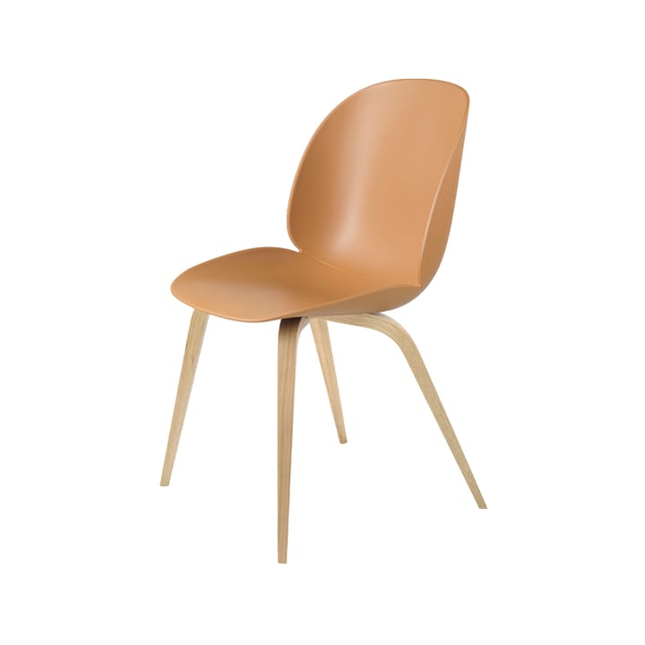 Beetle stol - Amber brown, mattlakkert eikestativ - GUBI