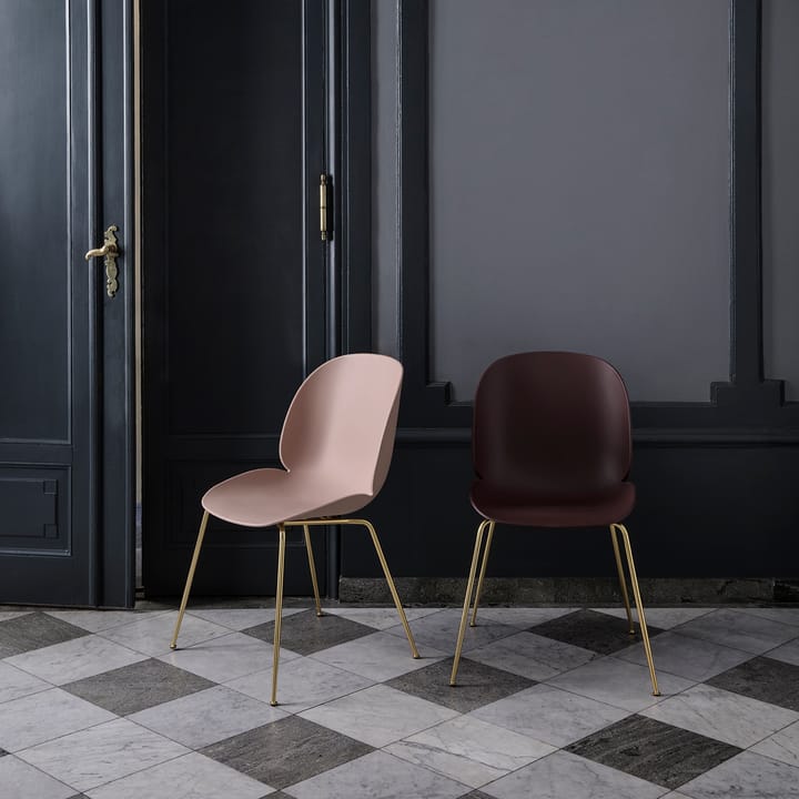 Beetle stol messingben 4-pakning, Sweet Pink GUBI