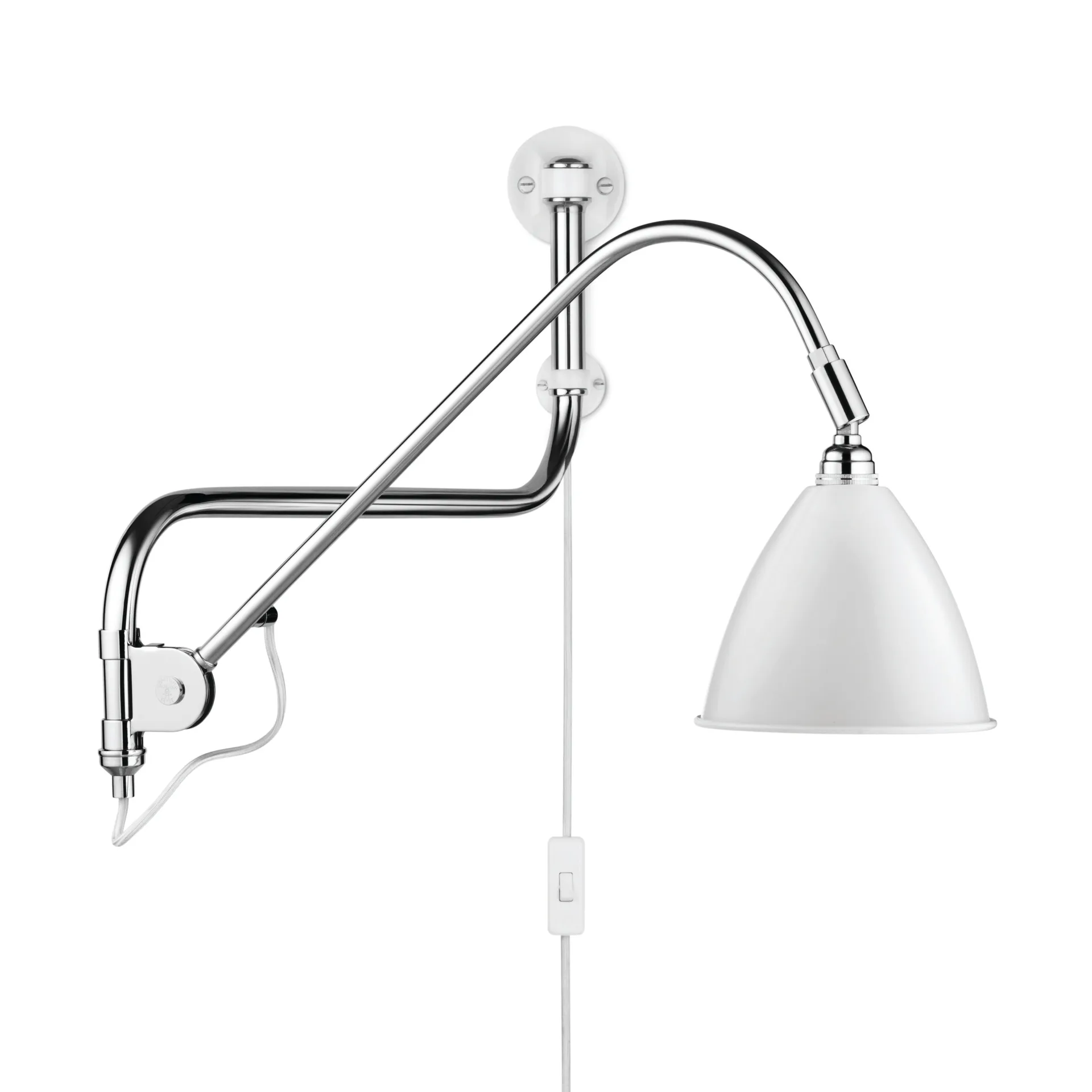 Bestlite BL10 vegglampe, Matt hvit-krom GUBI