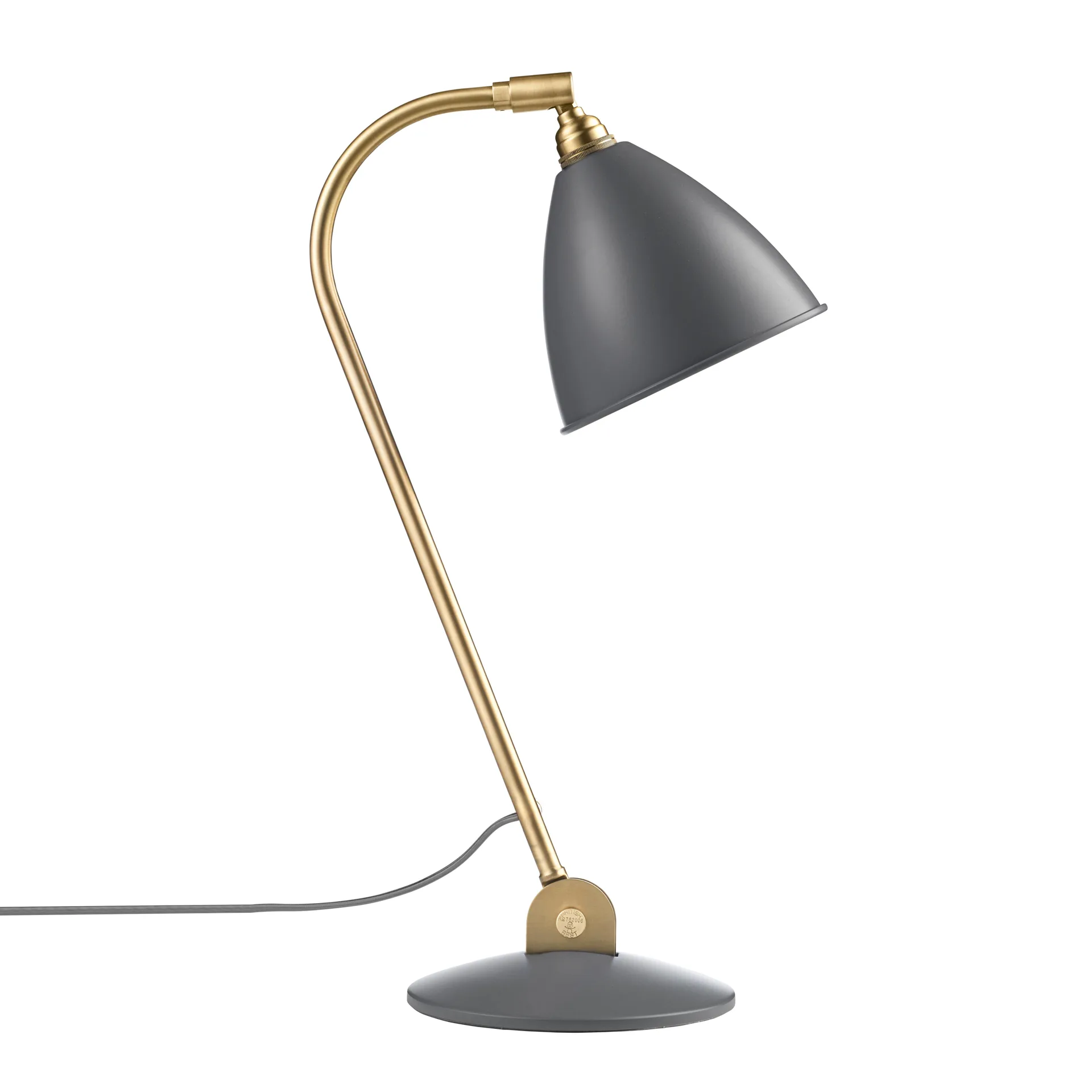 Bestlite BL2 bordlampe, grå-messing GUBI