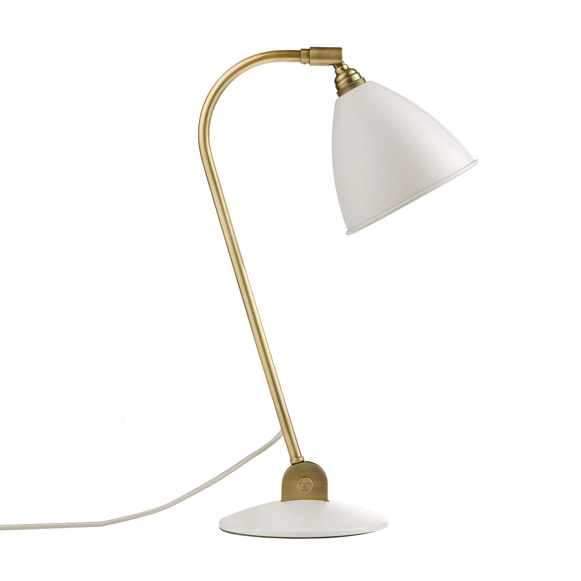 Bestlite BL2 bordlampe, matt hvit-messing GUBI