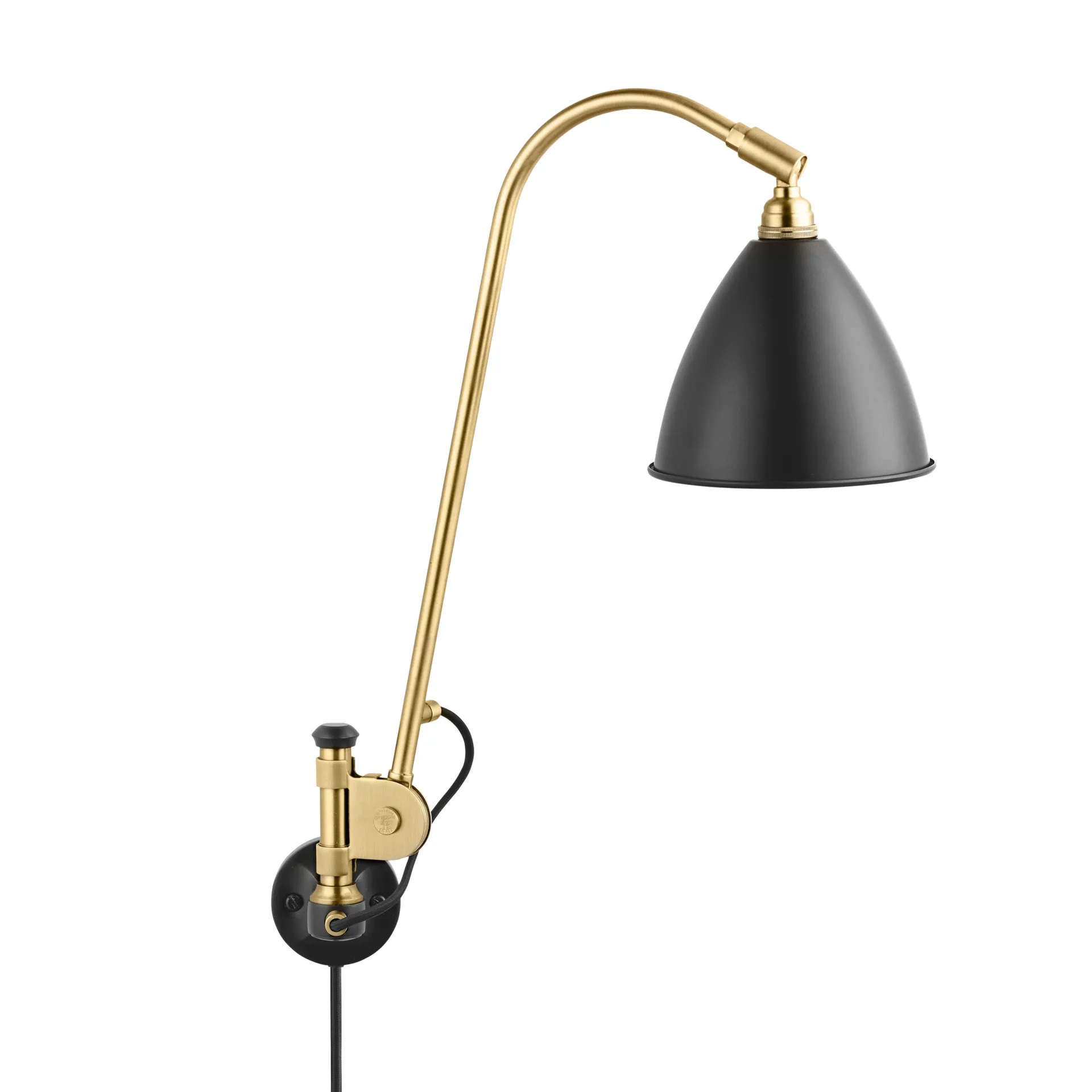 Bestlite BL6 vegglampe, kullsort-messing GUBI