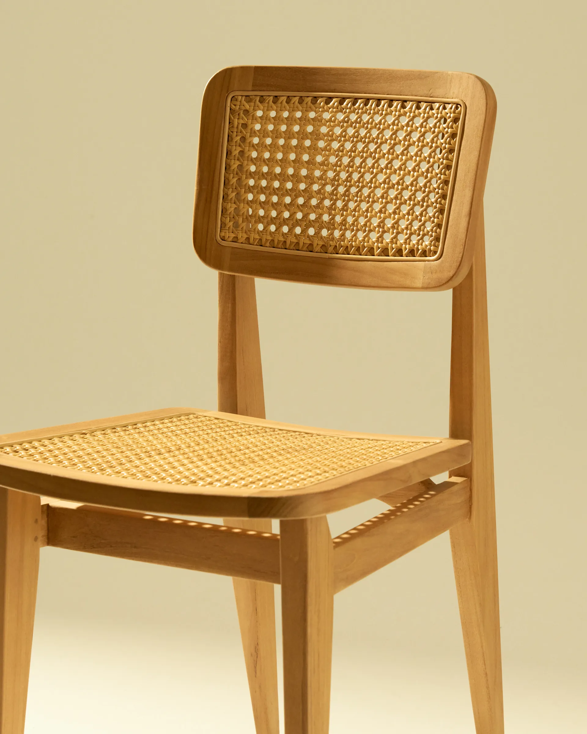C-chair Outdoor stol, All french cane-natural teak GUBI