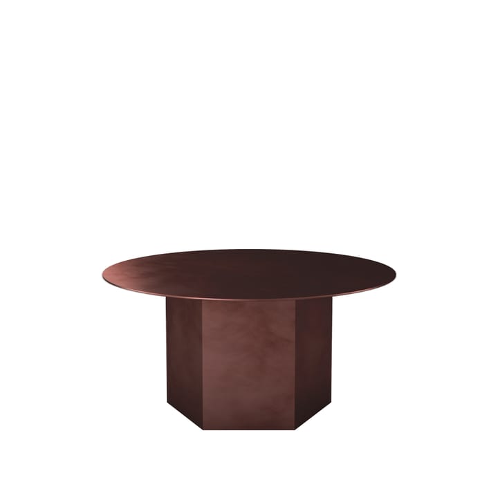 Epic Steel sofabord - Earthy red, Ø 80 cm - GUBI