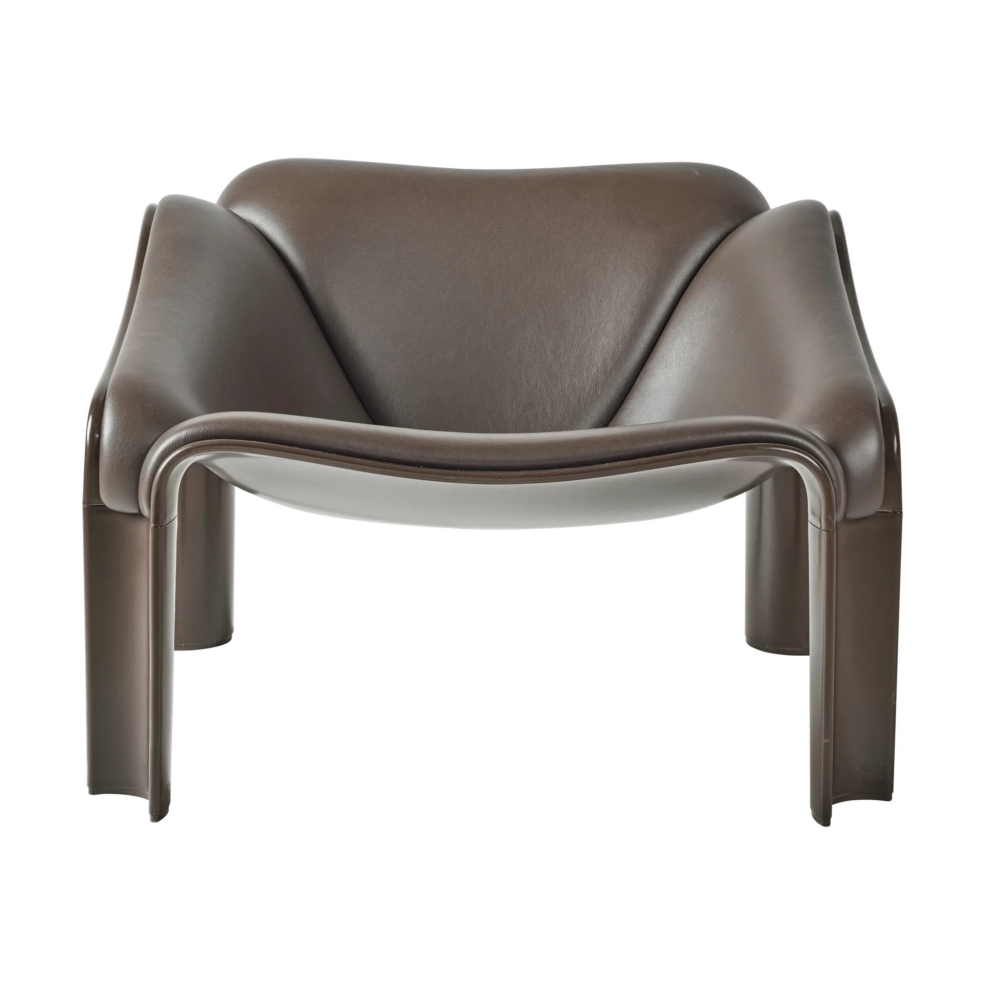 F300 loungestol, Molé-smooth lær coffee GUBI