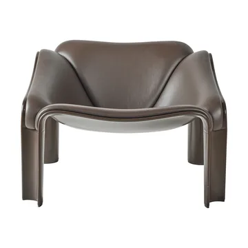 F300 loungestol - Molé-smooth lær coffee - GUBI