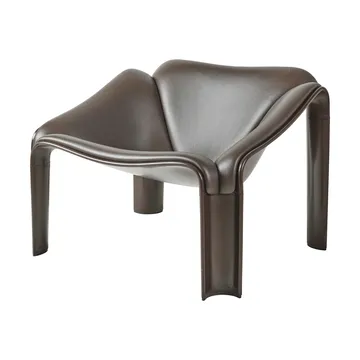 F300 loungestol - Molé-smooth lær coffee - GUBI
