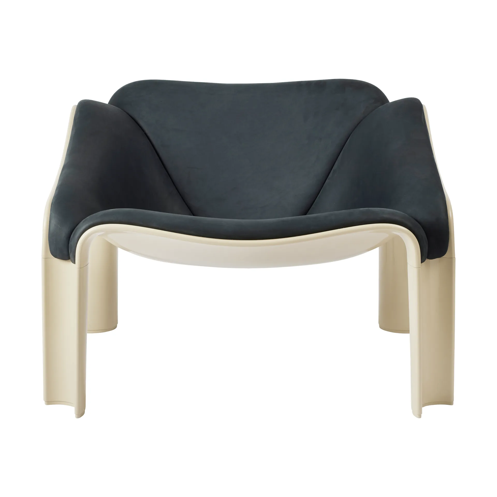 F300 loungestol, Pastel green-Dunes svart skinn GUBI