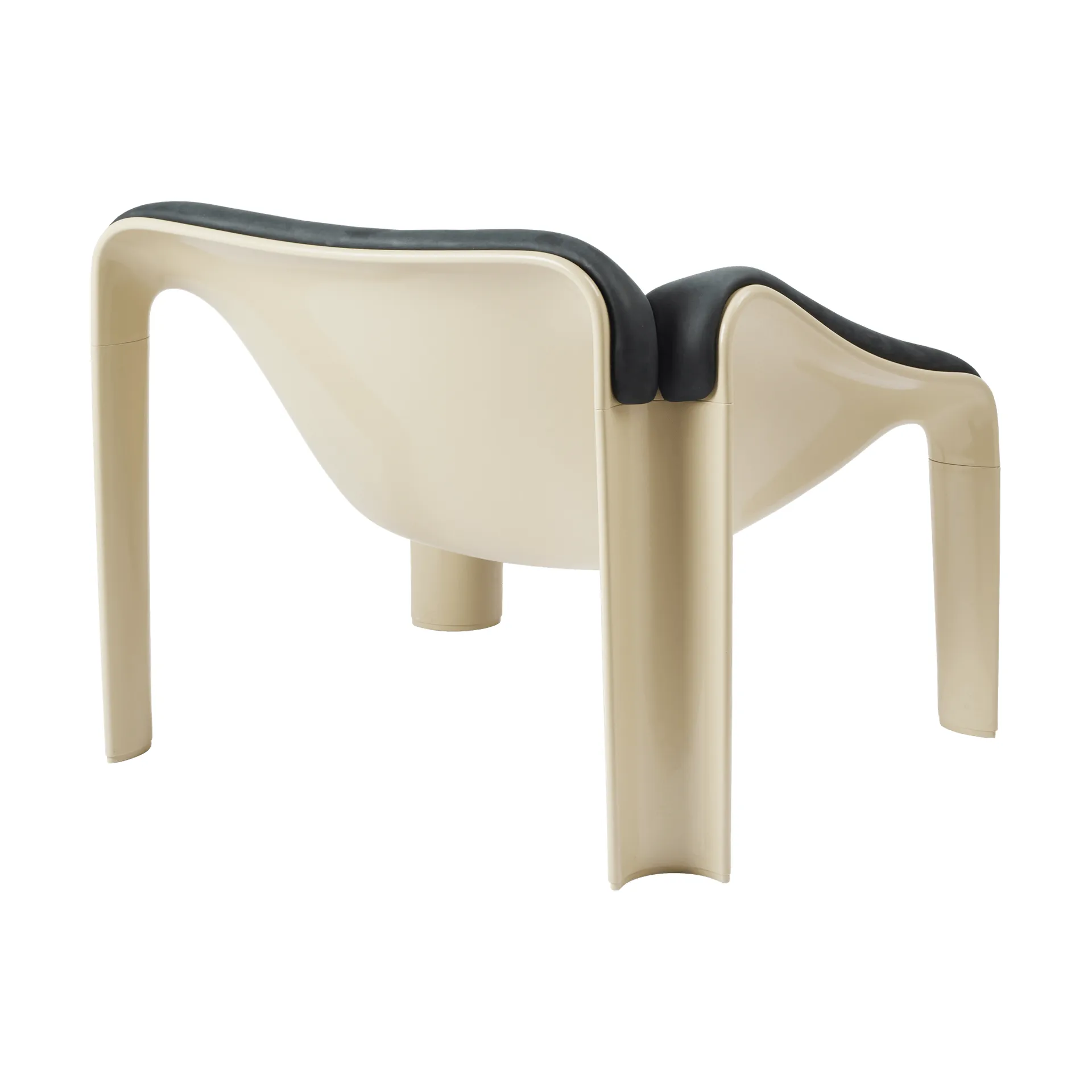 F300 loungestol, Pastel green-Dunes svart skinn GUBI