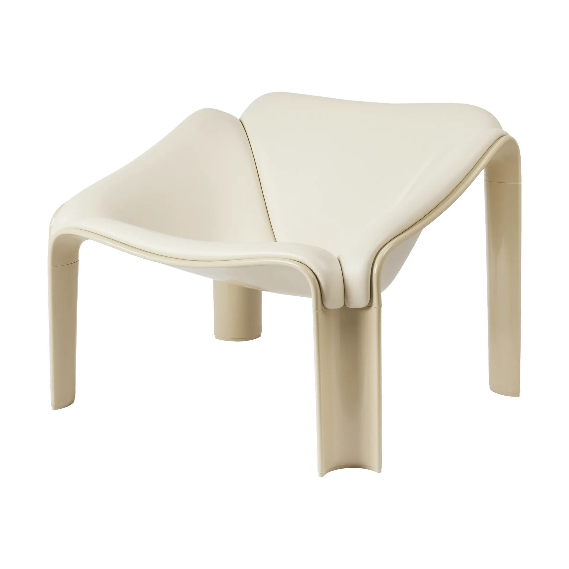 F300 loungestol, Pastel green-Smooth lær Cream GUBI