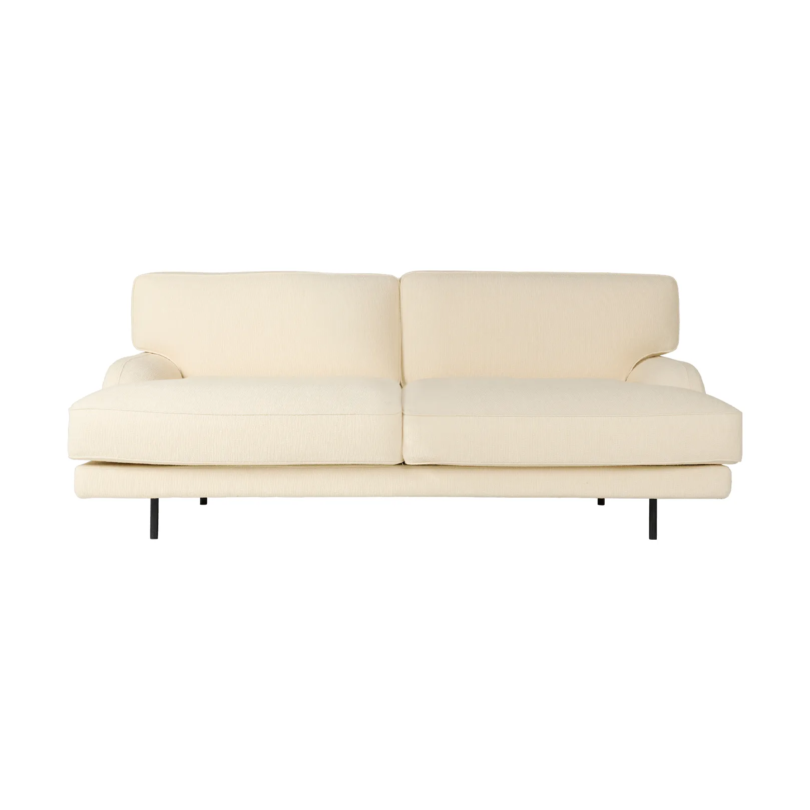 Flaneur 2-seters sofa, Bouclé-matt svart, 2-seter GUBI