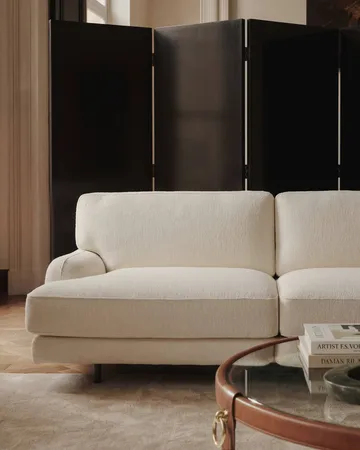 Flaneur 2-seters sofa - Bouclé-matt svart, 2-seter - GUBI