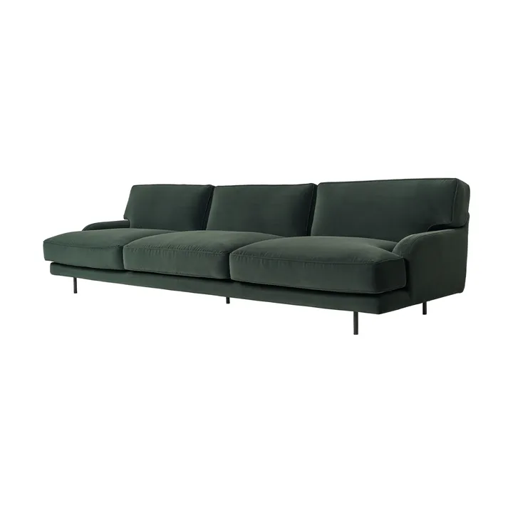 Flaneur 3-seters sofa - Asator 0984-matt svart, 3-seter - GUBI