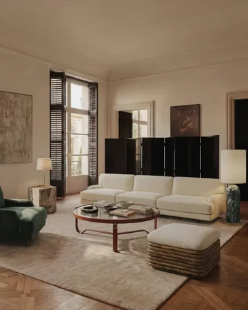 Flaneur 3-seters sofa - Asator 0984-matt svart, 3-seter - GUBI