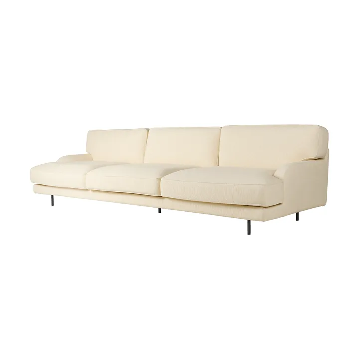 Flaneur 3-seters sofa - Bouclé-matt svart, 3-seter - GUBI