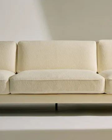Flaneur 3-seters sofa - Bouclé-matt svart, 3-seter - GUBI