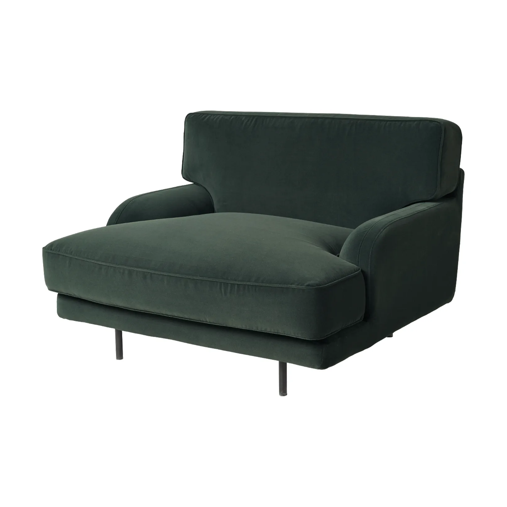 Flaneur loungelenestol, Asator 0984-matt svart GUBI