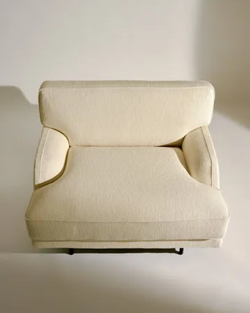Flaneur loungelenestol - Bouclé 001-matt svart - GUBI