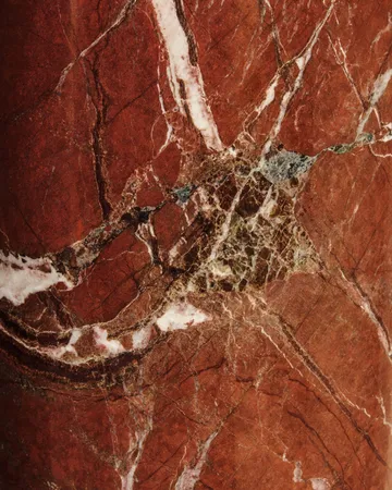 Grahvity L bordlampe - Maroon marble-white - GUBI