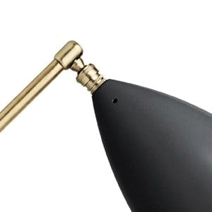 Gräshoppa bordlampe, svart GUBI