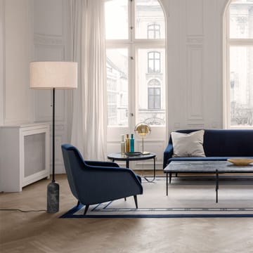 Gravity gulvlampe  - hvit marmor/canvas - GUBI