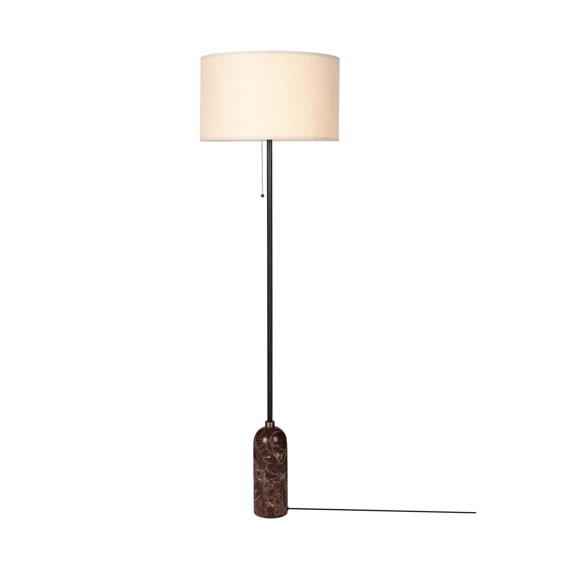 Gravity gulvlampe , Maroon marble-canvas GUBI