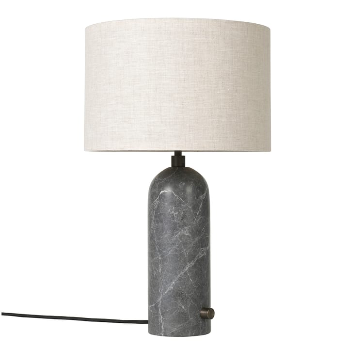 Gravity S bordlampe - Grå marmor-canvase - GUBI