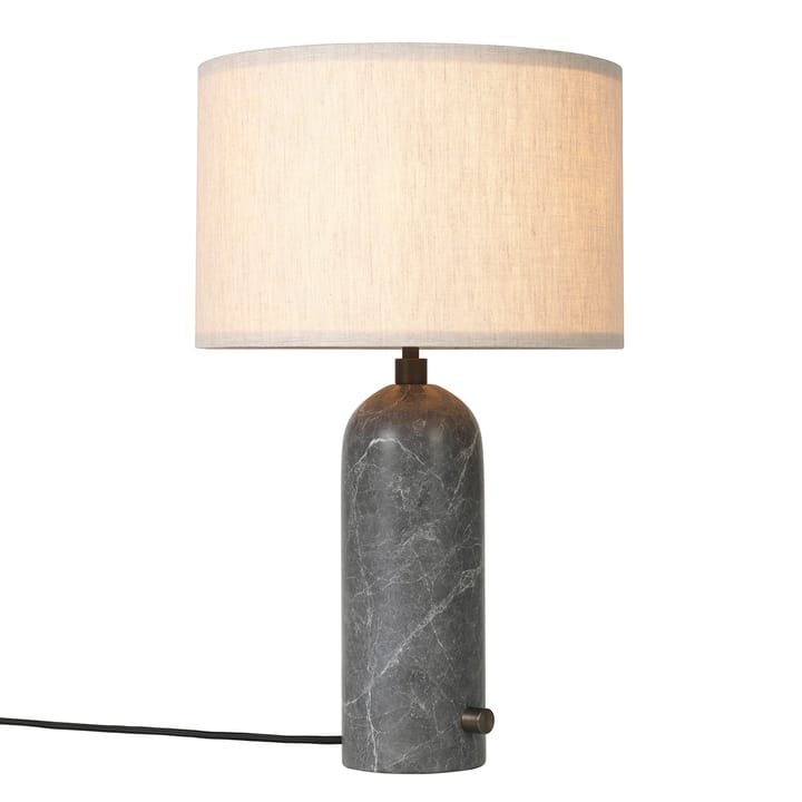 Gravity S bordlampe, Grå marmor-canvase GUBI