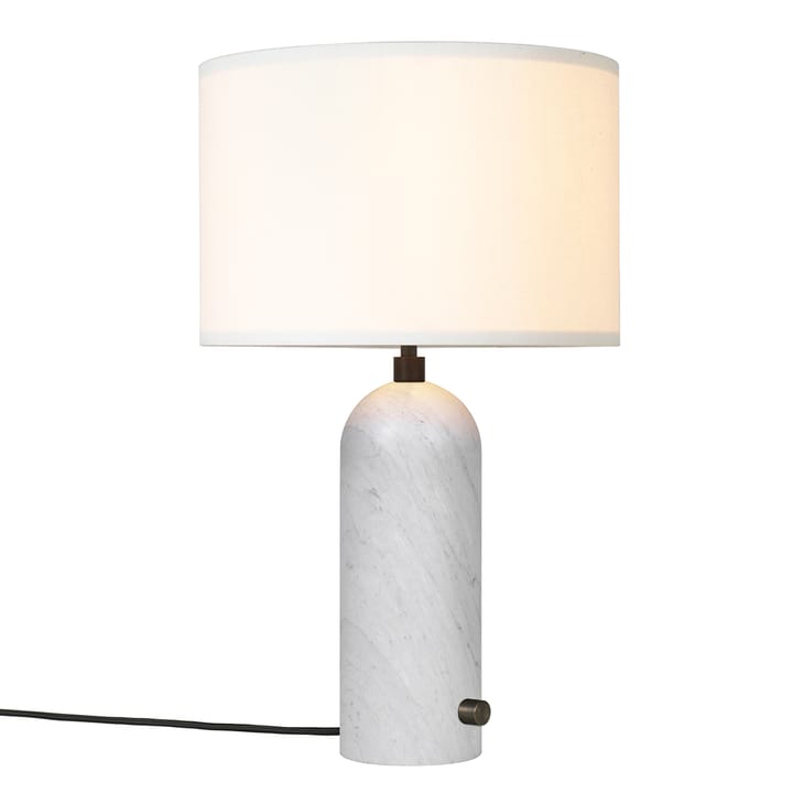 Gravity S bordlampe, Hvit marmor-hvit GUBI