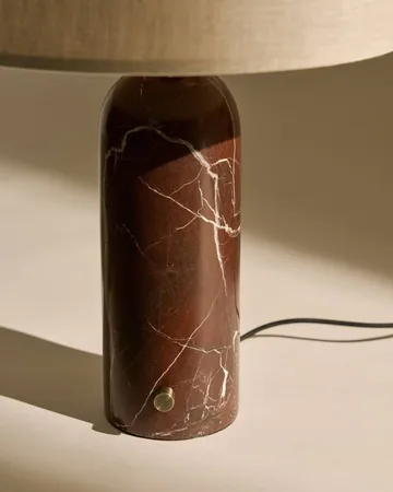 Gravity S bordlampe - Maroon marble-canvas - GUBI