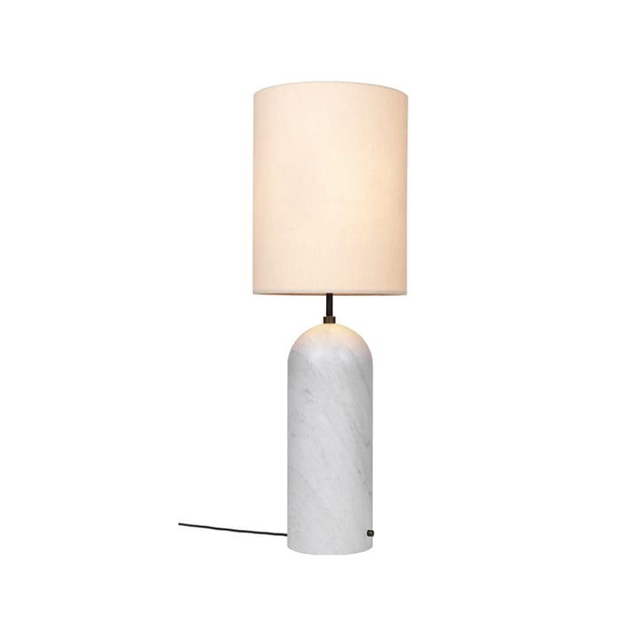 Gravity XL gulvlampe, hvit marmor/canvas, high GUBI