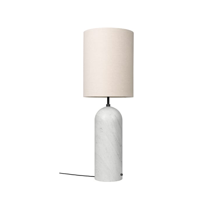 Gravity XL gulvlampe - hvit marmor/canvas, high - GUBI