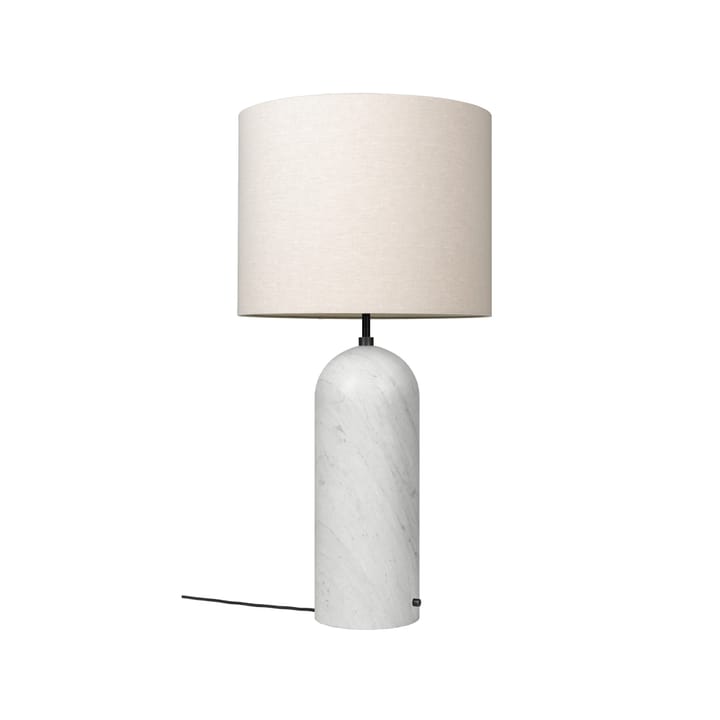 Gravity XL gulvlampe - hvit marmor/canvas, low - GUBI
