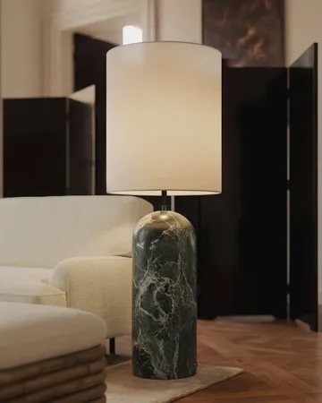 Gravity XL gulvlampe - Maroon marble-canvas - GUBI