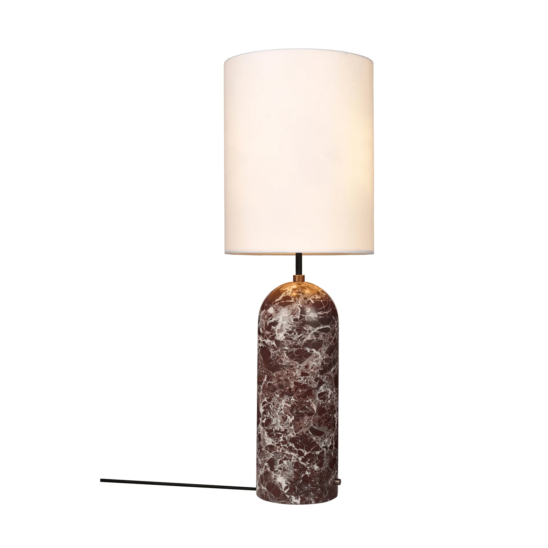 Gravity XL gulvlampe, Maroon marble-white GUBI